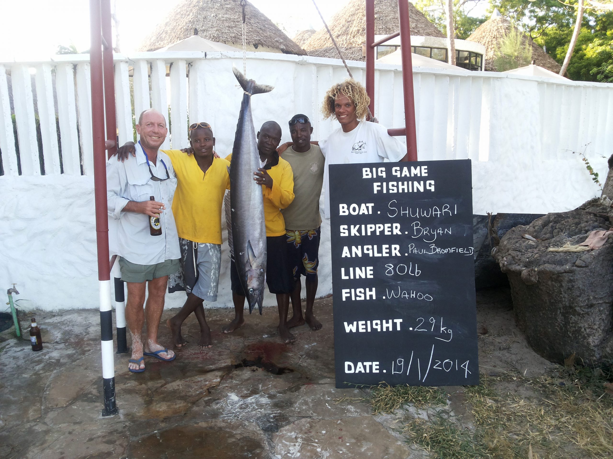 Catch weighing in Diani